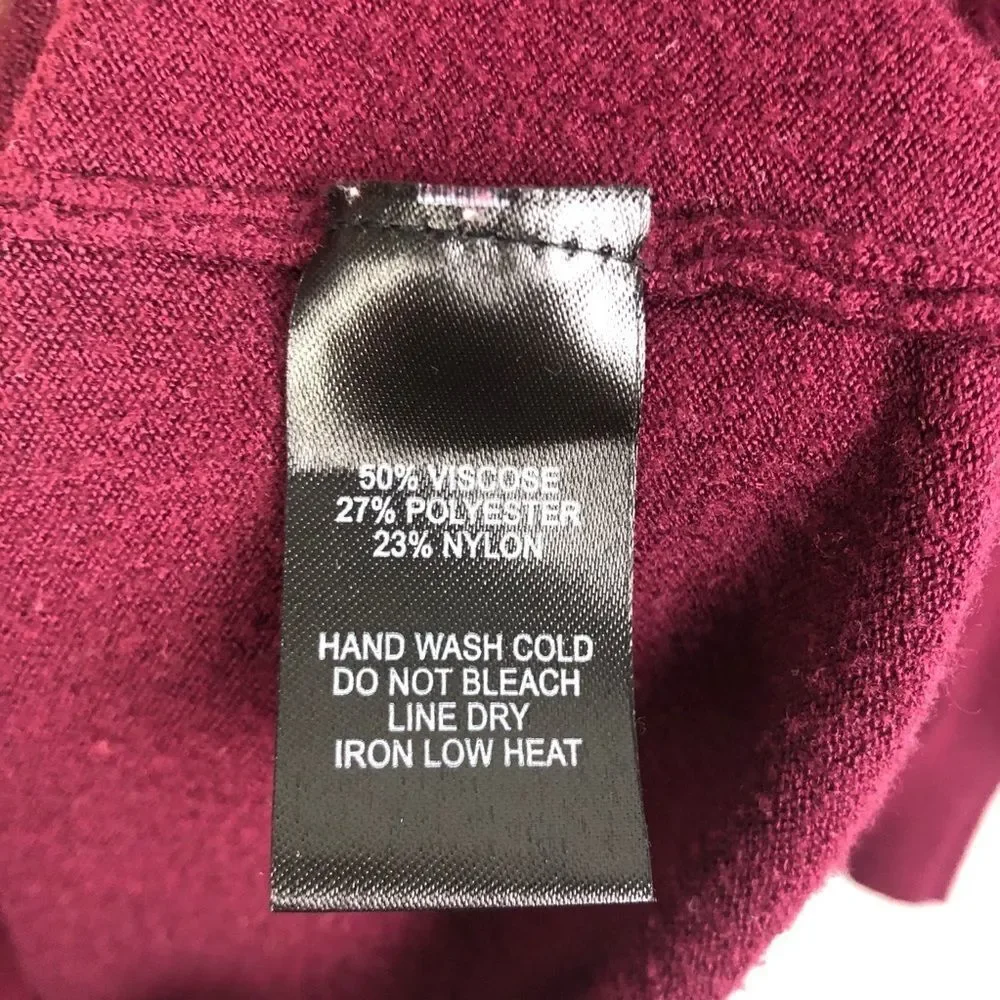 LULU’S | V-Neck Oversized Sweater Burgundy Women’s Size S/M